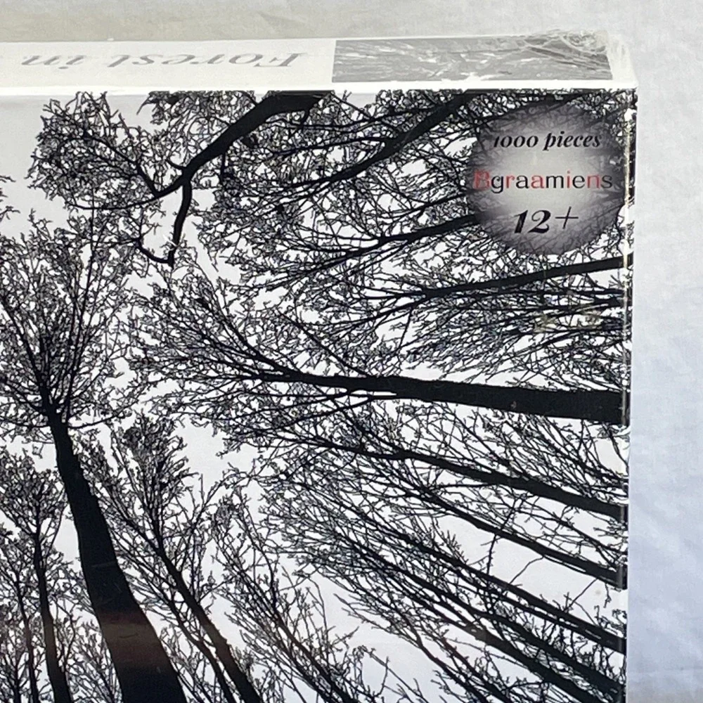 Bgraamiens Brain Games Forest in Black and White 1000 Piece Puzzle NEW SEALED‎